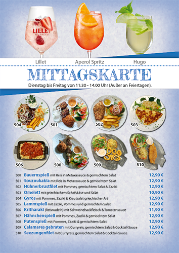 Mittagskarte